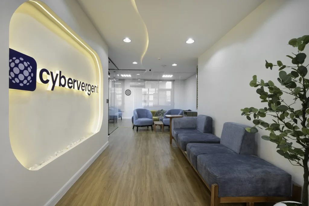 Cybervergent Office interior entrance designed by Otee Architects