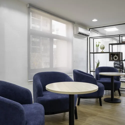 Cybervergent break room interior design by Otee Architects