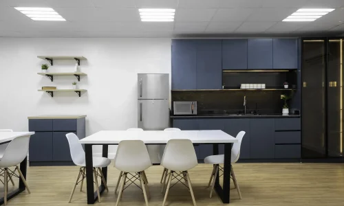 Cybervergent Break room interior design by Otee Architects